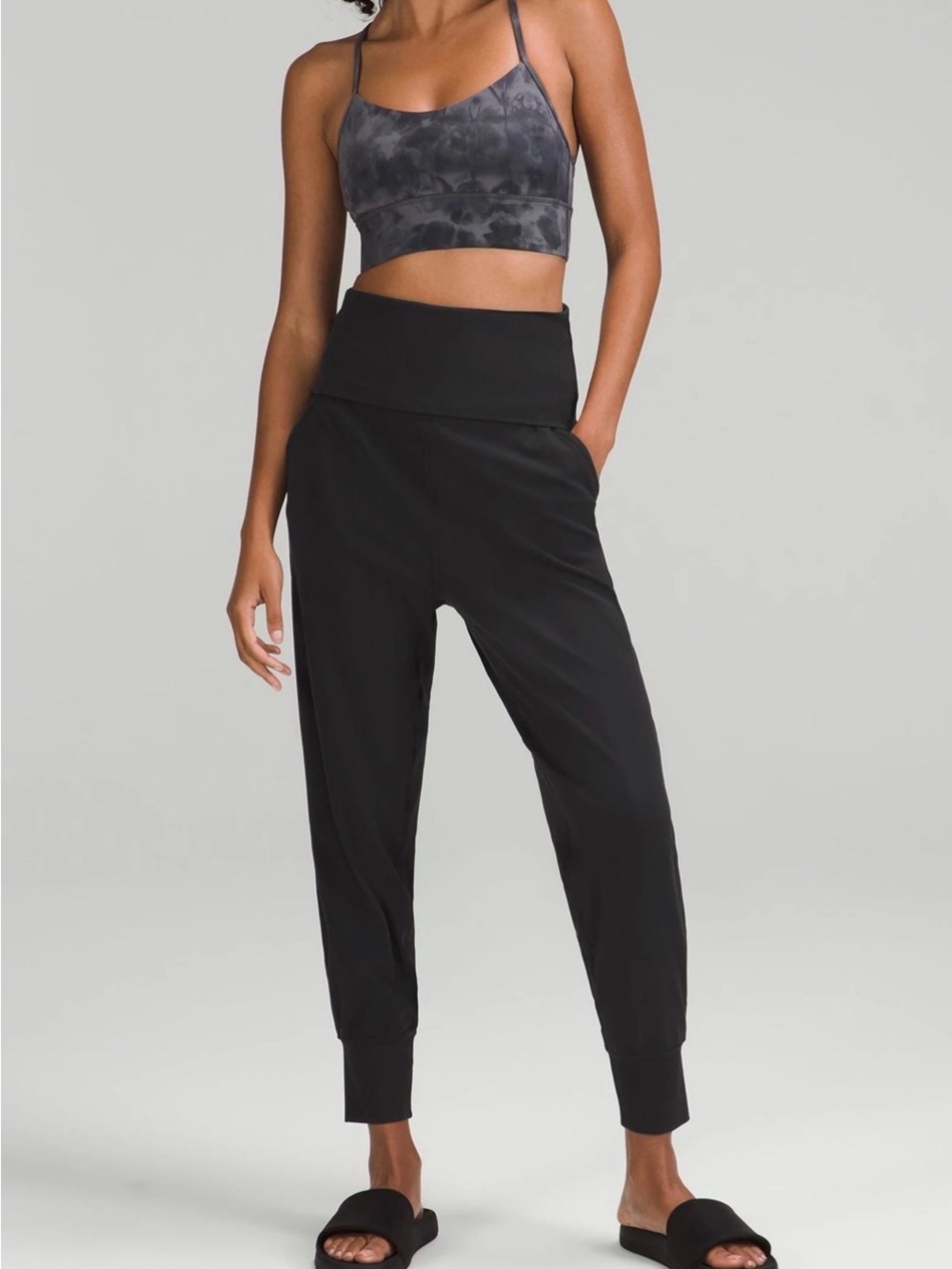 lululemon athletica Black Align™ Super-High-Rise Ribbed-Waist Jogger